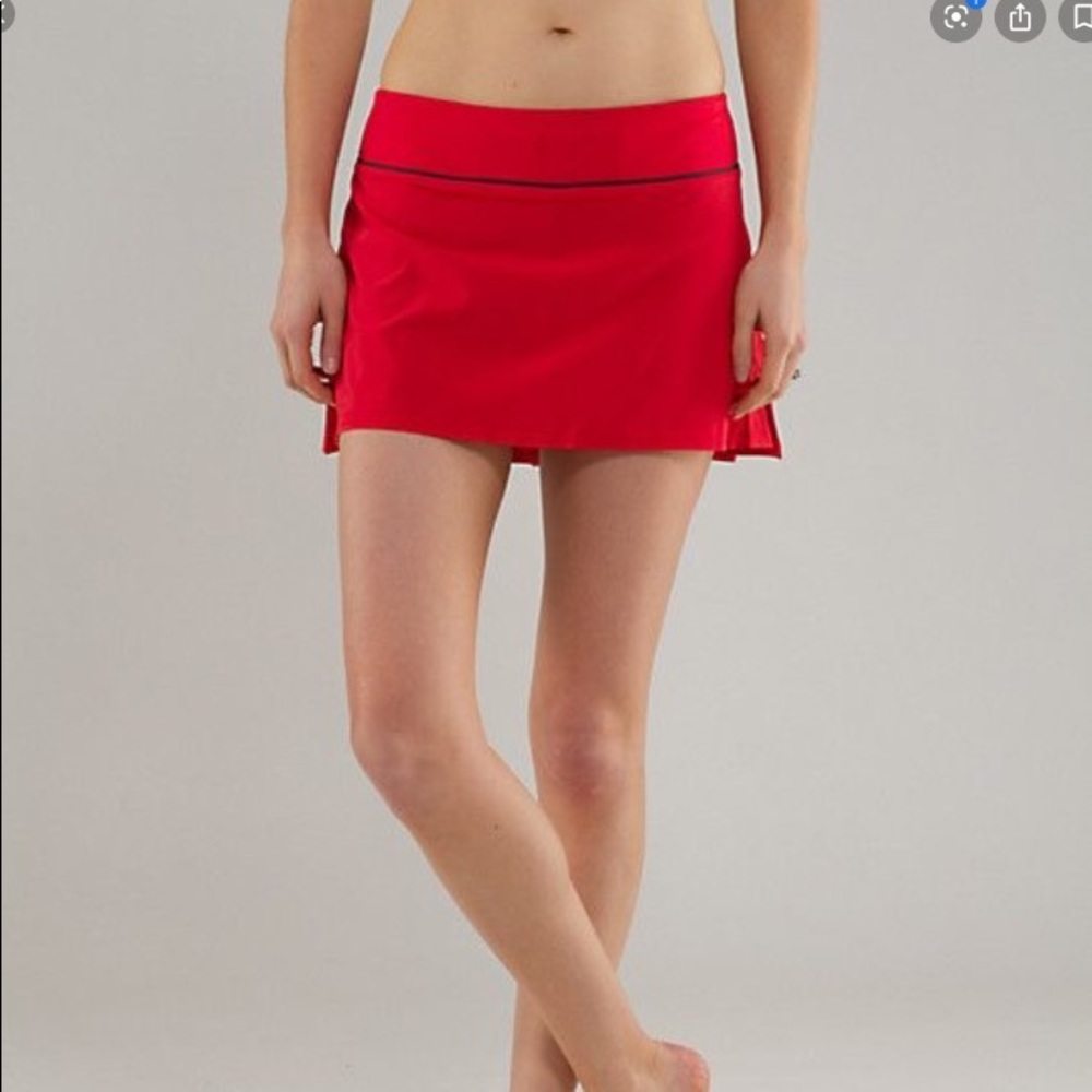 Lululemon Red running skirt